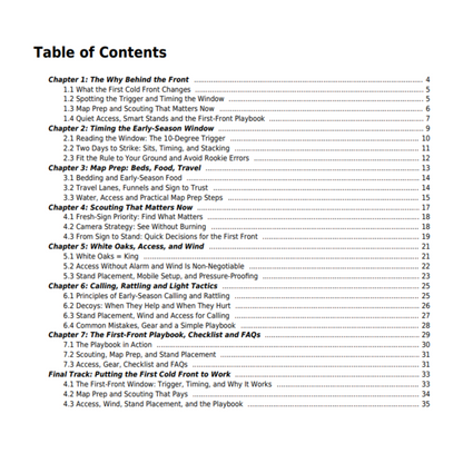 (FREE) First Cold Front Fundamentals: Early-Season Whitetail Tactics