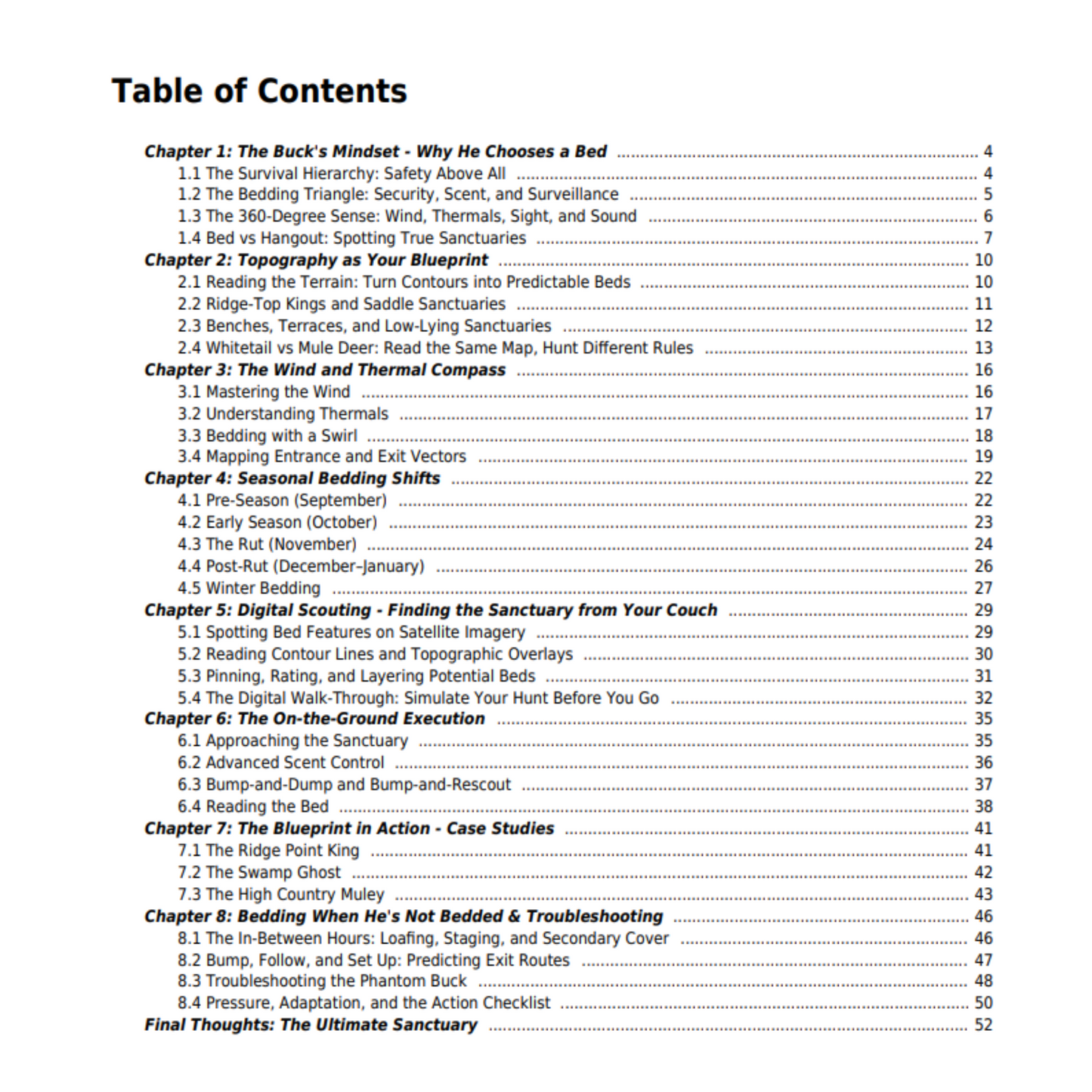 The Bedding Blueprint: Unlocking the Sanctuary of a Mature Buck (eBook)